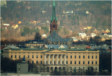 The royal palace in Oslo